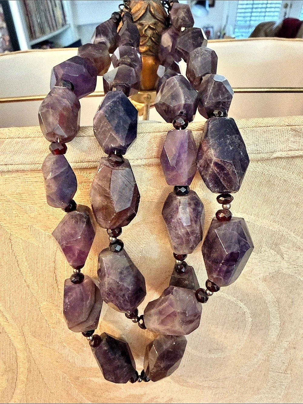 Studio Barse Faceted Purple & Subtle Pink Beaded Necklace Like New